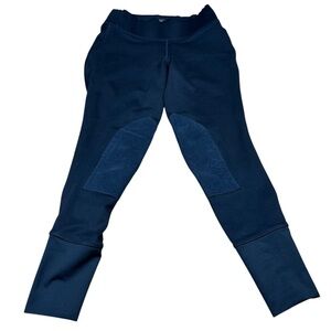 Dover Saddlery Riding Sport Black Pull-On Knee Patch Riding Pants - Small